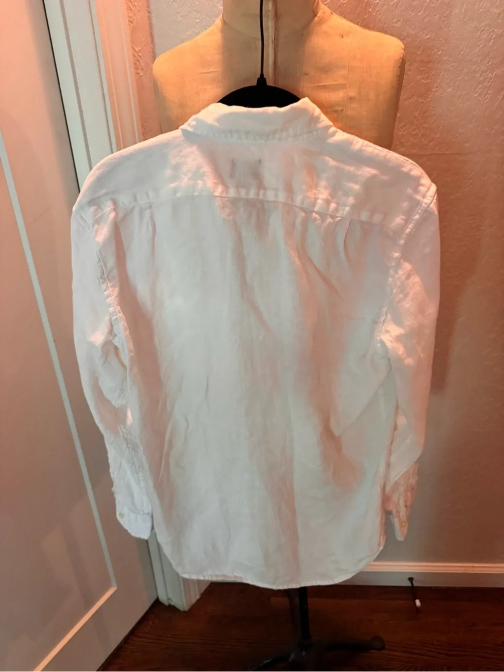 J. Crew White Slim Fit Linen Button-Down Shirt